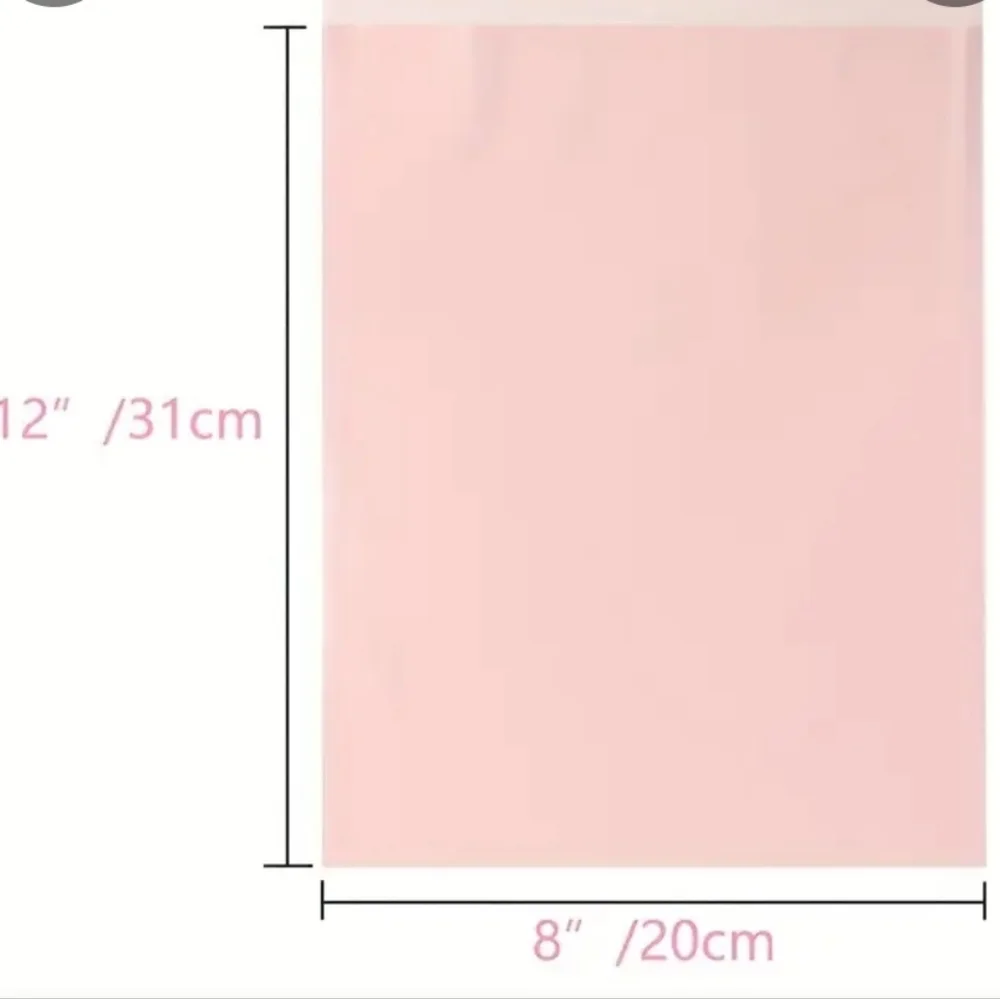 Plain Pink Polymailets Waterproof Qty 25